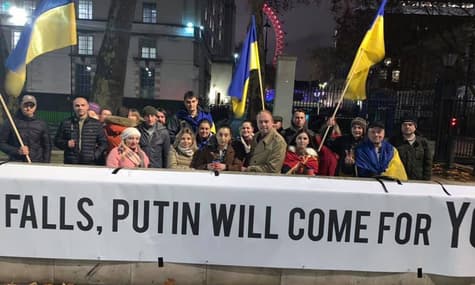 У Лондоні активісти оголосили місячний протест проти агресії РФ в Україні