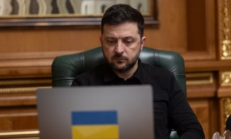 President Volodymyr Zelenskyy in his office