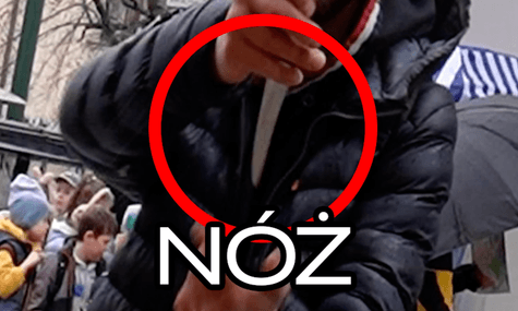 Ніж, який чоловік дістав перед польськими блогерами