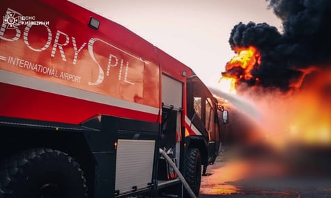 ДСНС: Пожежа в Борисполі була не на летовищі, горів інший об’єкт