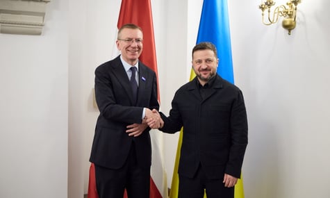 Президент України Володимир Зеленський та президент Латвії Едгарс Рінкевичс