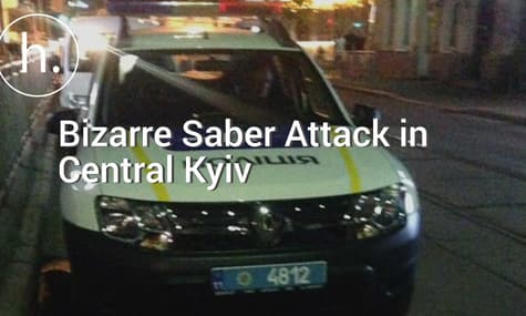 Bizarre Saber Attack in Central Kyiv Leaves One Injured
