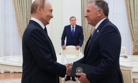 володимир путін та Стів Віткофф у Москві, 6 серпня 2025 року