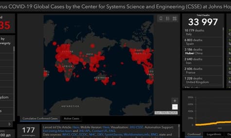 У світі понад 722 тисячі інфікованих коронавірусом, найбільше у США — 142 тисячі