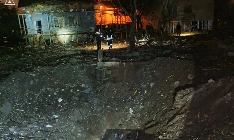 Ілюстративне фото. Вирва від удару ракети у Києві, 22 жовтня 2026 року