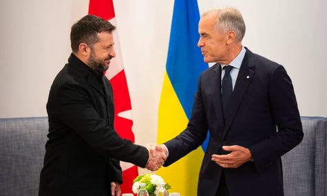 Президент України Володимир Зеленський і прем'єр-міністр Канади Марк Карні