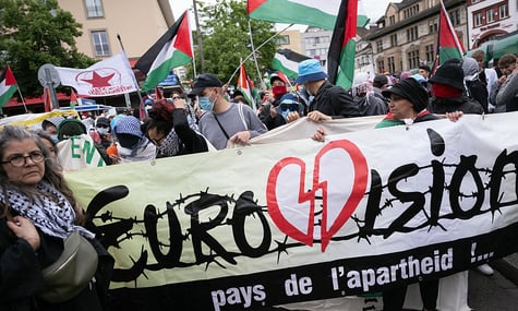 Протестувальники бойкотують участь Ізраїлю у Євробаченні 17 травня 2025 року