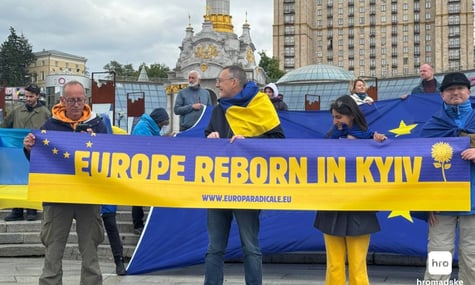 У День Європи в Києві провели акцію на підтримку вступу України до ЄС