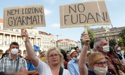 У Будапешті протестували проти будівництва філії університету, пов'язаного з компартією КНР. Ідею лобіює прем'єр Орбан