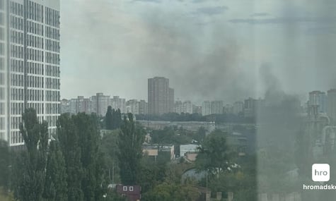 Дим у Дніпровському районі Києва, пов’язаний зі зніманням фільму