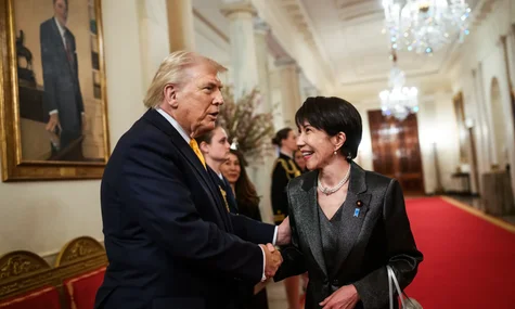 Прем’єр-міністерка Японії Санае Такаїчі та президент США Дональд Трамп під час зустрічі в Білому домі 19 березня