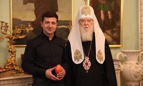 Зеленский встретился с патриархом Филаретом и планирует встретиться с главой УПЦ МП Онуфрием