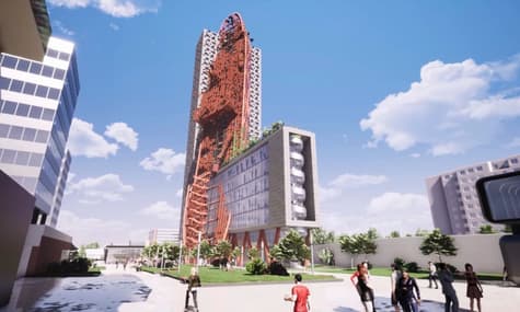 У Празі хочуть збудувати 135-метровий хмарочос з «кораблем», який врізається у будівлю