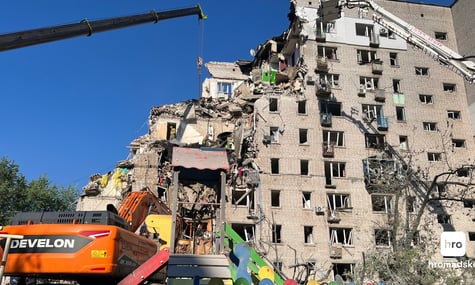 Пошкоджений будинок у Києві