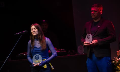 Авторка аудіокниги Hovory Вікторія Кралько на врученні нагороди