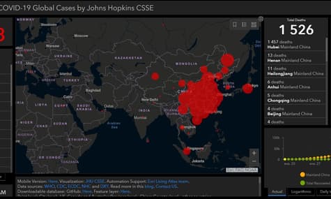 Понад 67 тисяч людей інфіковані китайським коронавірусом, більше як 1,5 тисячі померли