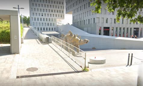 У статуї динозавра знайшли тіло чоловіка. Припускають, що він хотів дістати звідти мобільний телефон, але впав і помер