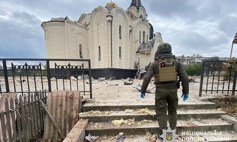 Храм Іова Почаївського в Костянтинівці після російського удару 11 жовтня