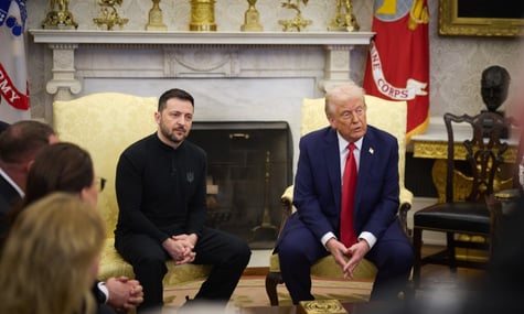 Illustrative photo. Volodymyr Zelenskyy and Donald Trump at the White House, February 28, 2025