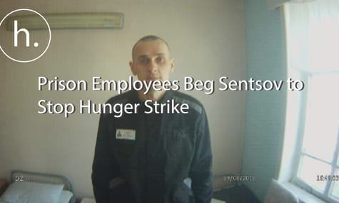 Prison Employees Beg Sentsov to Stop Hunger Strike