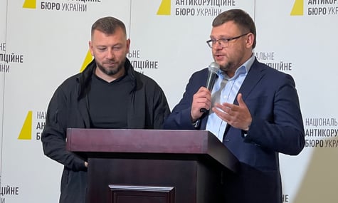 Очільники НАБУ та САП Семен Кривонос та Олександр Клименко (ліворуч)