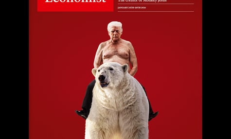 Видання Economist показало нову обкладинку з Трампом, на якій його зобразили схожим на путіна з мемів