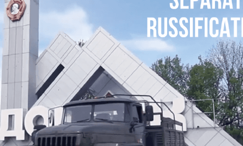 Watch Donetsk Road Sign Being 'Russified' By Separatists