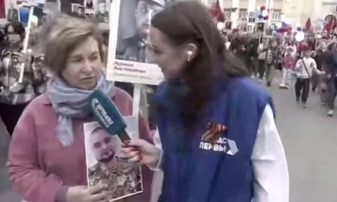 Журналістка, яка вітала матір зниклого окупанта з «подвійним святом», скаржиться, що її слова використовують «вороги росії»