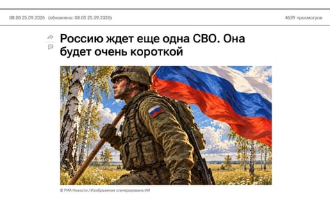 «Не відповідає політиці росії». Пропагандистське «РИА Новости» видалило колонку про «ще одну СВО» в Литві