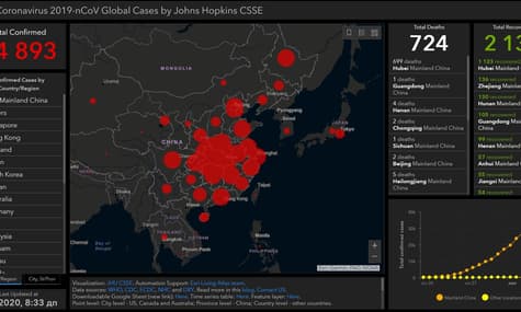 От китайского коронавируса умерли более 700 человек, инфицированных почти 35 тысяч