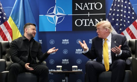 Президент України Володимир Зеленський та президент США Дональд Трамп під час саміту НАТО в Анкарі, Туреччина, 8 липня 2026 року Президент України Володимир Зеленський та президент США Дональд Трамп під час саміту НАТО в Анкарі, Туреччина, 8 липня 2026 року