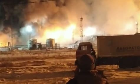 В Иркутской области рф вспыхнула установка на нефтегазоконденсатном месторождении