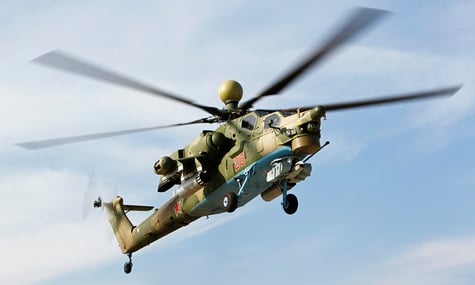 На Бєлгородщині український дрон влучив у російський ударний вертоліт Мі-28