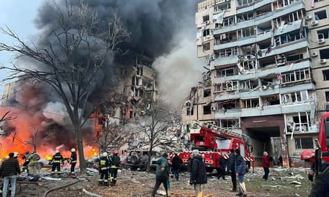 В ряде областей раздались взрывы. Оккупанты совершили первый в году массированный ракетный обстрел