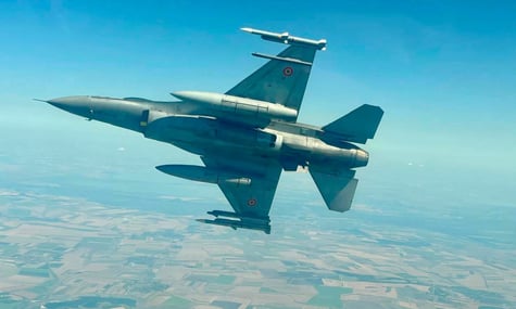 Винищувач F-16 румунських ВПС, який 26 липня 2026 року збивав російський дрон Винищувач F-16 румунських ВПС, який 26 липня 2026 року збивав російський дрон