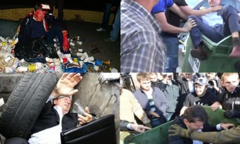 Ukrainians Throw Their Politicians In Trash Bins. For Real.