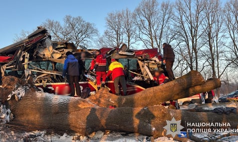 На Львівщині міжнародний автобус потрапив у ДТП: сімох пасажирів доставили до лікарні