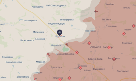 Привілля на мапі DeepState 17 січня 2026 року