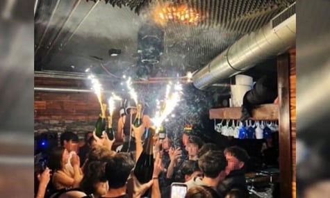 Фото, яке було зроблено перед початком пожежі у швейцарському барі