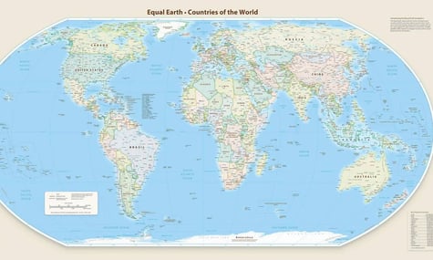 Карта Equal Earth, за яку проголосували в ООН Карта Equal Earth, за яку проголосували в ООН