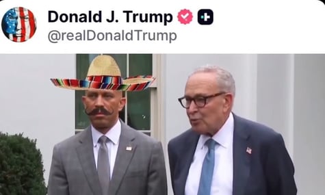 Трамп висміяв демократів у ШІ-відео, поки ті закликають до компромісів для уникнення «шатдауну»