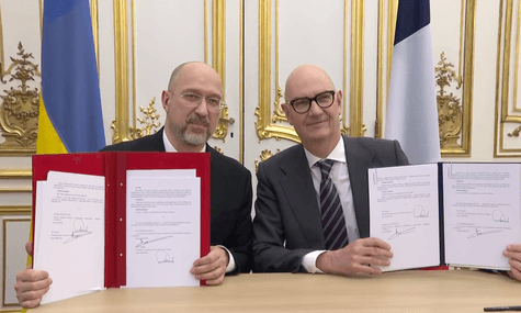 Міністр енергетики України Денис Шмигаль разом з міністром економіки, фінансів та промисловості, енергетики та цифрового суверенітету Франції Роланом Лескюром Міністр енергетики України Денис Шмигаль разом з міністром економіки, фінансів та промисловості, енергетики та цифрового суверенітету Франції Роланом Лескюром