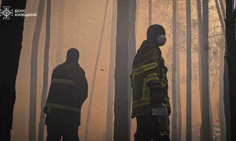 Рятувальники гасять лісову пожежу у Зоні відчуження