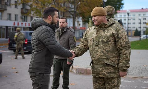 Зеленский приехал в освобожденный Херсон