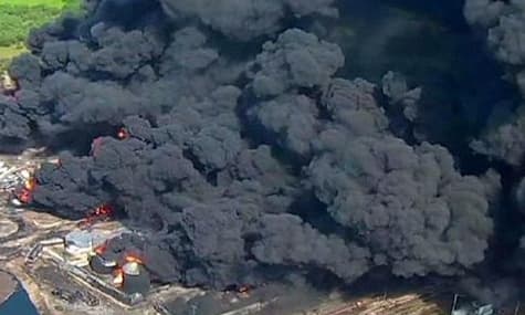 Watch Massive Blaze Go Near Kyiv