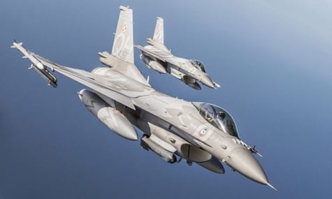 Ілюстративне фото. Польські винищувачі F-16