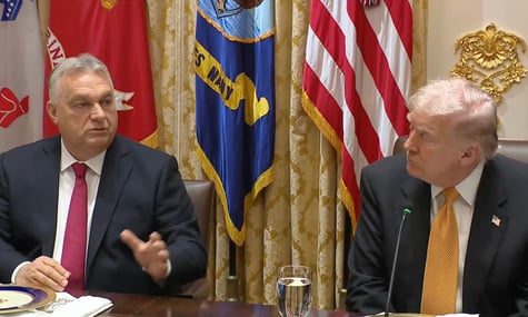 Прем’єр-міністр Угорщини Віктор Орбан і президент США Дональд Трамп під час пресконференції у Білому дому 7 листопада Прем’єр-міністр Угорщини Віктор Орбан і президент США Дональд Трамп під час пресконференції у Білому дому 7 листопада