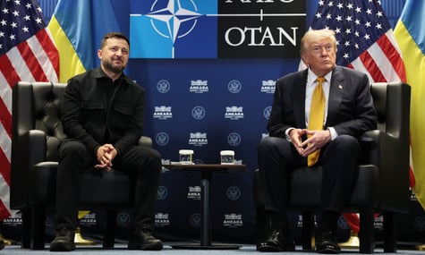 Президент України Володимир Зеленський та президент США Дональд Трамп під час саміту НАТО в Анкарі, Туреччина, 8 липня 2026 року