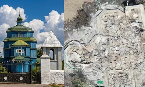 На Херсонщині росіяни зруйнували дерев’яну козацьку церкву, яку побудували без жодного цвяха