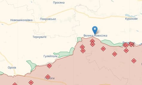 Ситуація на фронті: Окупанти — в активній обороні у районі Оріхова, тривають бої за Велику Новосілку